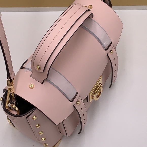 MICHAEL KORS MANHATTAN MED TOP HANDLE SATCHEL/SHOULDER/CROSSBOD BAG POWDER BLUSH - Picture 9 of 15